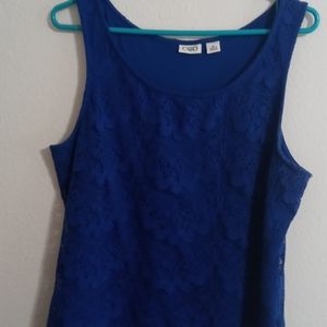 Blue sleeveless top size XL
